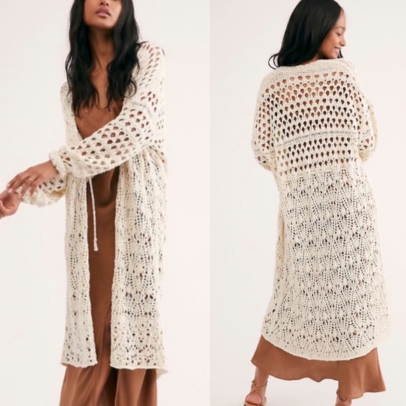 free people sweet talker crochet cardi